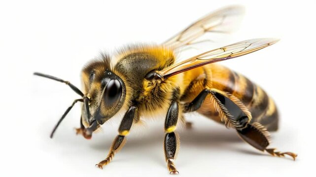 A single bee in sharp focus