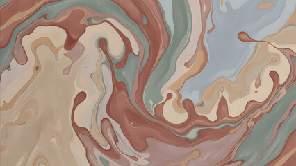 Abstract Fluid Art Desert Hues Splashing