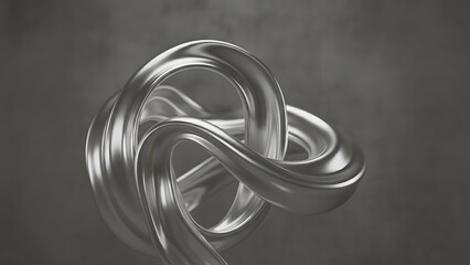 Liquid Chrome Swirls on Charcoal Concrete