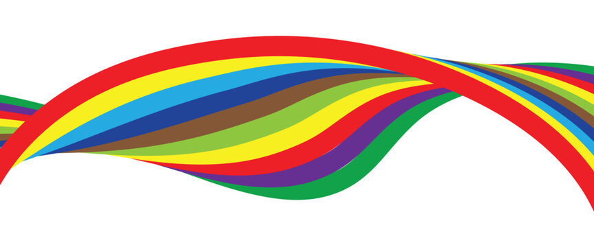 Horizontal gradient paper cut rainbow background, gender diversity and pride month concept, lgbt and gender freedom symbol, homosexuality vector banner