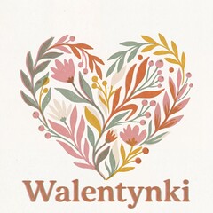 Walentynki serce z kwiat&oacute;w