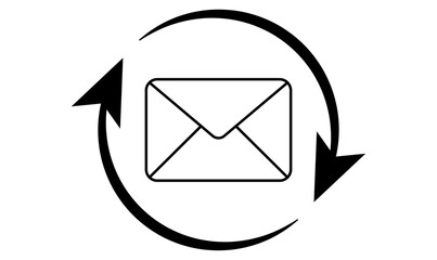 recycle symbol on white background, letter in process 