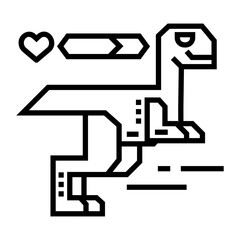 Obraz premium playing game Line Icon