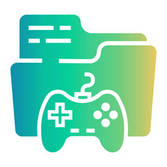Obraz premium playing game Gradient icon