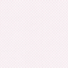 Minimal seamless pattern with tiny pink hearts on white background. Cute and romantic design perfect for Valentine projects, wrapping paper, baby items, and stationery.