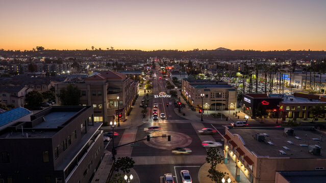 Neon Sign and city of El Cajon, California. 