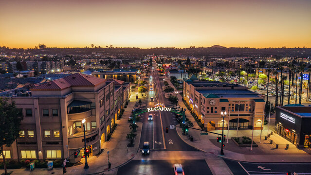 Neon Sign and city of El Cajon, California. 