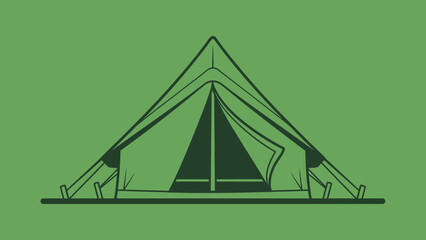 Camping Tent Icon, Outdoor Adventure, Travel Shelter, Vector Graphic