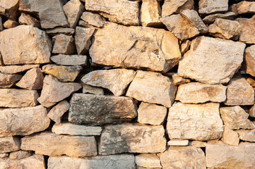 Obraz premium Stone wall pattern texture and surface texture background