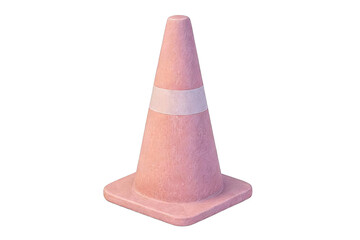 Pink Traffic Cone with White Reflective Stripe