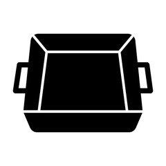 Baking tray solid icon illustration