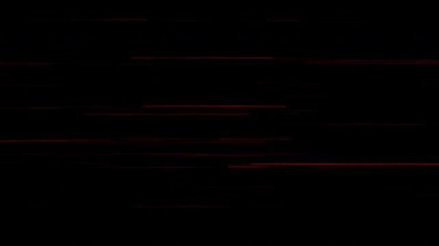 Dark Red Glitch Light Lines Cinematic Motion Overlay