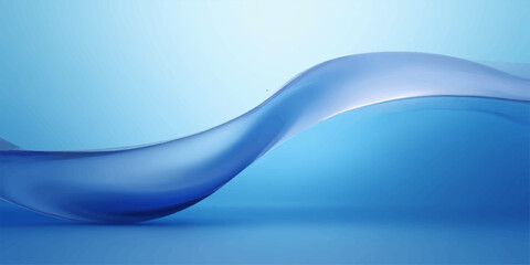 Fototapeta premium Artistic blue abstract wave background featuring dynamic curved lines and a futuristic flow design for a professional business wallpaper backdrop vector illustration