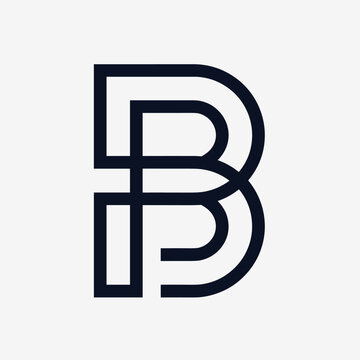 A minimalist and modern geometric logo design featuring a stylized letter B with parallel lines on a light background.