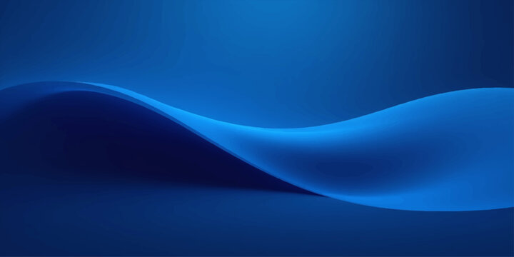 An abstract blue wave background features a flowing design with smooth curves and digital lines that create a futuristic motion pattern of light and energy