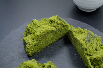 少し珍しい抹茶蒸しまん