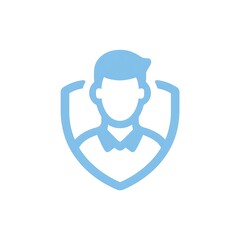 Obraz premium human with minimal shield icon, cybersecurity trust concept