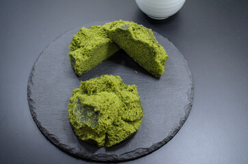 少し珍しい抹茶蒸しまん