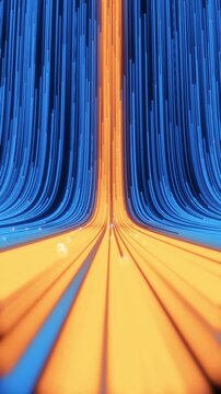 Upward-flowing lines, abstract background video footage, 4K.