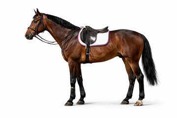 Fototapeta premium cavallo su sfondo bianco