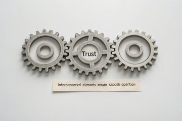 Three Interlocking Gears Symbolizing Trust