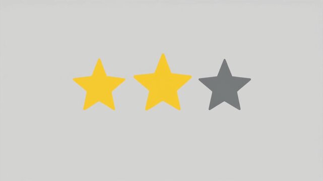 Three Star Rating Animation User Interface Element