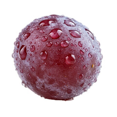 Realistic Red Grape with Water Droplets Detailed Macro Shot
