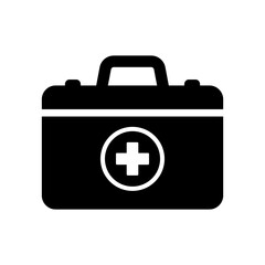 Obraz premium First Aid Box and Medical Briefcase Icon