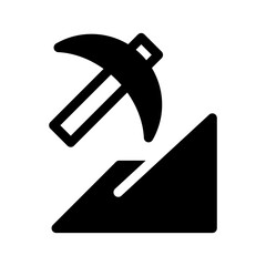 Mining Icon Vector Symbol Design Illustration