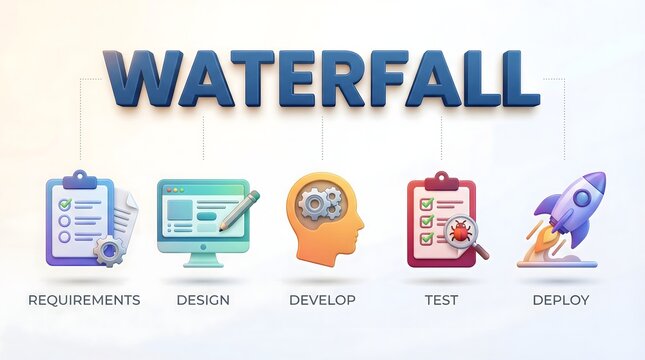 Waterfall software development process steps