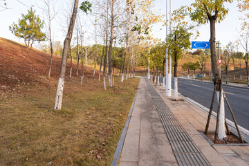 Obraz premium walkway in the modern city