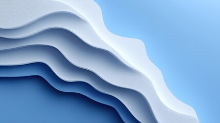 Naklejka premium Waves of Soft White Foam on a Smooth Blue Background Creating an Abstract Textured Surface for Creative and Modern Design Projects