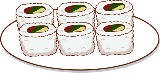 maki sushi roll / vegatable sushi roll © kuncirangin