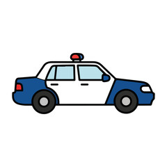 Fototapeta premium Simple Police Car Illustration Icon