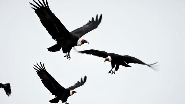 Andean Condors Gliding Through the Sky