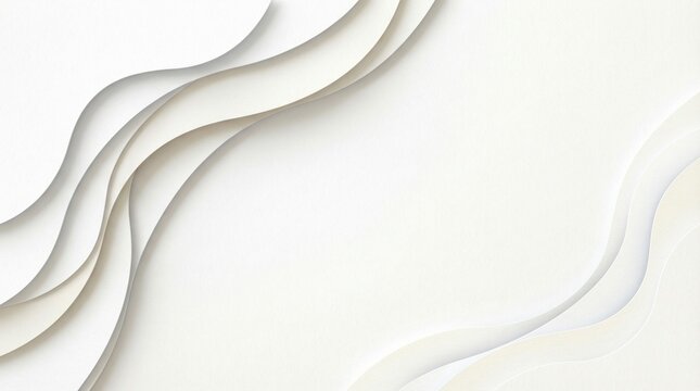 White abstract paper cut layer background