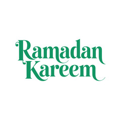 Simple Green Ramadan Kareem Elegant Script Font