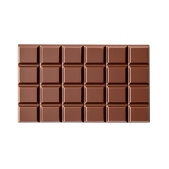 Obraz premium Milk Chocolate Bar with 24 Squares Product Shot isolated PNG with Transparent Background
