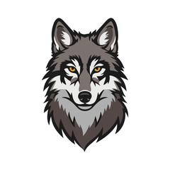 Wolf Head Mascot Logo Design Vector Illustration