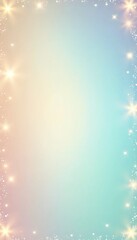 A pastel colored background with stars and sparkles.