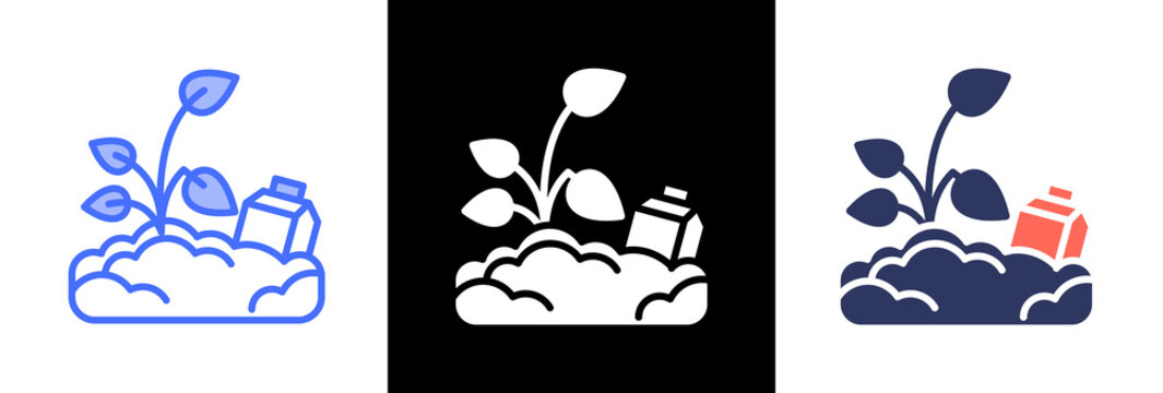 Land Degradation triple icon