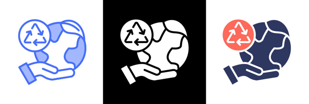 Eco Responsibility triple icon