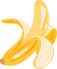 Cute Banana Cartoon Illustration