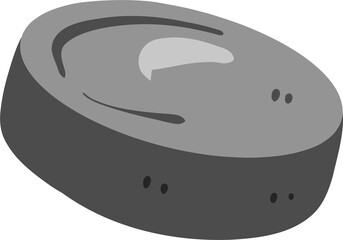Cute Hockey Puck Cartoon Illustration