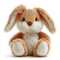 Soft toys stuffed bunny toy isolated on a white background