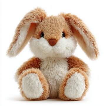 Soft toys stuffed bunny toy isolated on a white background