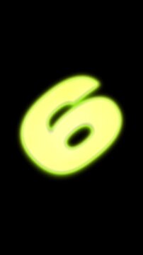 10 Second Countdown Timer with Animated Glowing Numbers