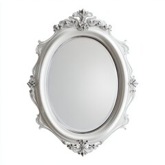 Stylish bathroom mirror isolated on a white background