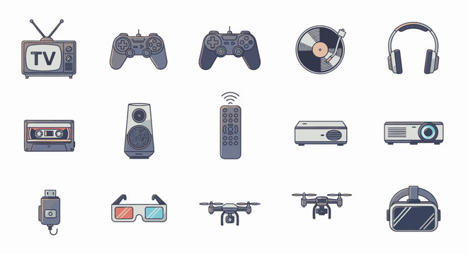 Collection of Modern Electronics and Gaming Devices.