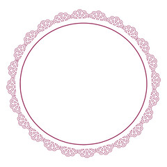 pink frame with lace